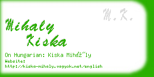 mihaly kiska business card